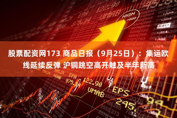 股票配资网173 商品日报（9月25日）：集运欧线延续反弹 沪铜跳空高开触及半年新高